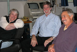 Deborah Kelley, left, John Delaney and Dan Fornari