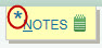 Budget notes icon with asterisk