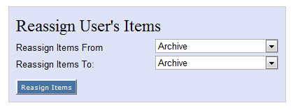 Reassign user's items