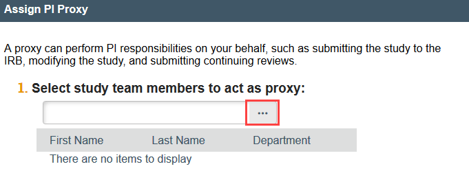 Screenshot of the ellipsis button in the Assign PI Proxy window