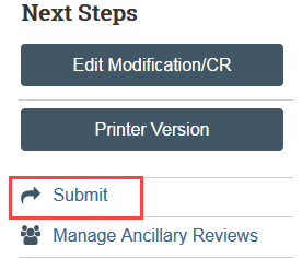 screenshot of the submit button