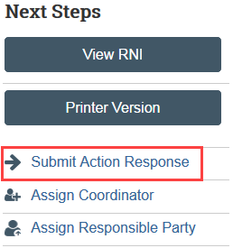 Screenshot of the Submit Action Response action in Zipline