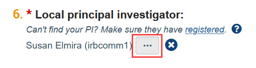 ellipsis button by local principal investigator question