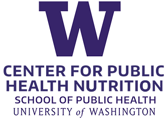 Logo for the Center for Public Health Nutrition (white and purple)