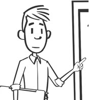 cartoon image of instructor