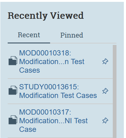 recently viewed submissions area