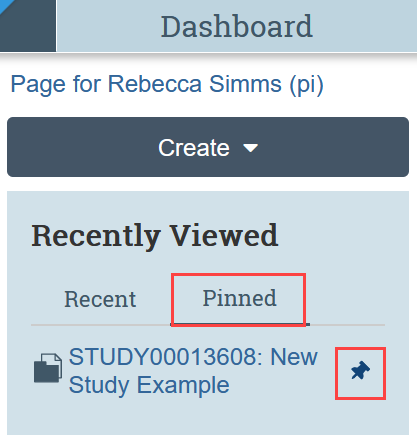 pinned study example