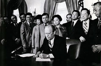 What did president ford sign in 1975 #1